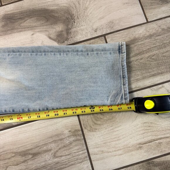 American Eagle Flex Light Wash Mens Jeans 30x30 Straight Fit Distressed Denim - Picture 9 of 9